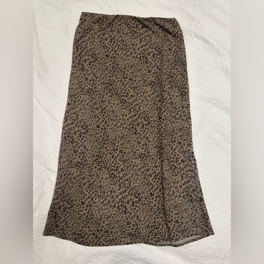 Animal Print Midi Skirt